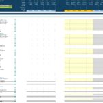 Detailed financial projection table showing actuals and forecasts for ABC Properties Ltd.