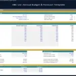 ABC Ltd Annual Budget & Forecast Template Assumptions | eFinancialModels Budgeting template showing product sales, financing details, and payment terms for ABC Ltd.