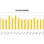 Customer Lifetime Duration Over Time | eFinancialModels Bar chart illustrating monthly customer lifetime trends from Jan 2019 to Dec 2020.