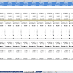 Loan Schedule Overview for Financial Forecasting | eFinancialModels Loan schedule showing payments across multiple years and months.