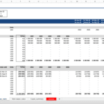 Existing Capital Expenditures Overview | eFinancialModels Spreadsheet showing historic costs and depreciation for existing capital expenditures.