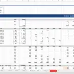 Rental Revenues Financial Model Template | eFinancialModels Excel template showing rental periods, areas, and rates for cash flow analysis.