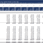 Proforma Financial Statement for Parking Facility | eFinancialModels Financial analysis image of a proforma statement for a parking facility with metrics and projections.