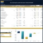 Dry Cleaning Business Financial Model Variance Overview | eFinancialModels Variance analysis for dry cleaning business showing actual vs budgeted financial performance.