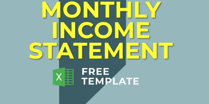Monthly Income Statement Free Template Preview | eFinancialModels Monthly income statement template graphic promoting free download.