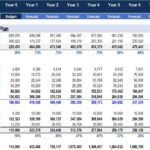 Pro Forma Income Statement Overview for Strategic Planning | eFinancialModels Pro forma income statement showing revenue, expenses, and net income projections across 10 years.