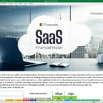 SaaS Financial Model Excel Template Overview | eFinancialModels SaaS financial model template interface with assumptions section