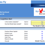 Financial Model Quality Check for Project Sea Fly | eFinancialModels Quality assurance checklist for Project Sea Fly financial model validation.