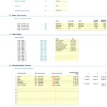 Liquidity projection spreadsheet detailing company inputs and financial accounts.