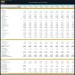 Comprehensive financial statements for parking garage model, showing income and expenses