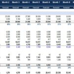 Monthly Pro Forma Income Statement Overview | eFinancialModels Pro forma income statement displaying monthly revenue, expenses, and net income forecasts.