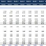 Pro Forma Balance Sheet Projection Template | eFinancialModels Projected balance sheet showing month-by-month asset and liability forecasts.