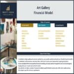 Art Gallery Financial Model Table of Contents | eFinancialModels Contents outline of Art Gallery Financial Model for financial planning.