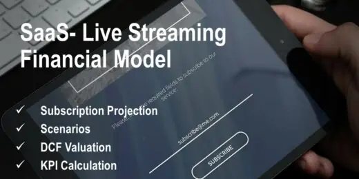 Live Streaming Startup Company – SaaS DCF Financial Model Template