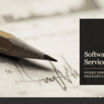 SaaS Overview Presentation Cover | eFinancialModels SaaS overview presentation cover with pencil and chart background