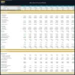 Shoe Store Annual Financial Forecast Overview | eFinancialModels Financial model showing annual revenue, expenses, and profit forecasts for a shoe store.