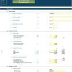 Copperfield M&A Financial Model Setup | eFinancialModels M&A financial model setup for the Copperfield transaction with inputs on share prices and outstanding shares.