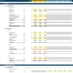 Copperfield M&A Financial Model Overview | eFinancialModels Financial model displaying income statements and balance sheets for M&A analysis.