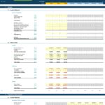 Copperfield Transaction M&A Financial Model Overview | eFinancialModels Copperfield Transaction M&A Financial Model with Income Statement and Balance Sheet details including revenue, expenses, assets, liabilities, and equity.