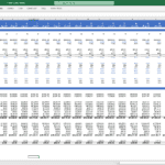 Excel spreadsheet showing a detailed credit facility financial model with assumptions and cash flow data.