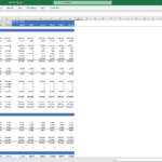 DuPont analysis model showcasing historic and projected cash flow statements.