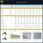 Gas Station Financial Model KPIs and Ratios Overview | eFinancialModels Gas station financial model showcasing KPIs, ratios, and performance graphs.