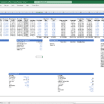 Financial model showing property transactions, costs, and funding options for a real estate investment fund.
