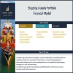 Table of contents for a shipping vessels financial model template