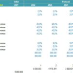 Operational Assumptions Overview for Financial Modeling | eFinancialModels Financial table displaying operational assumptions for a business, highlighting inflation percentages, COGS, expenses, and senior debt.
