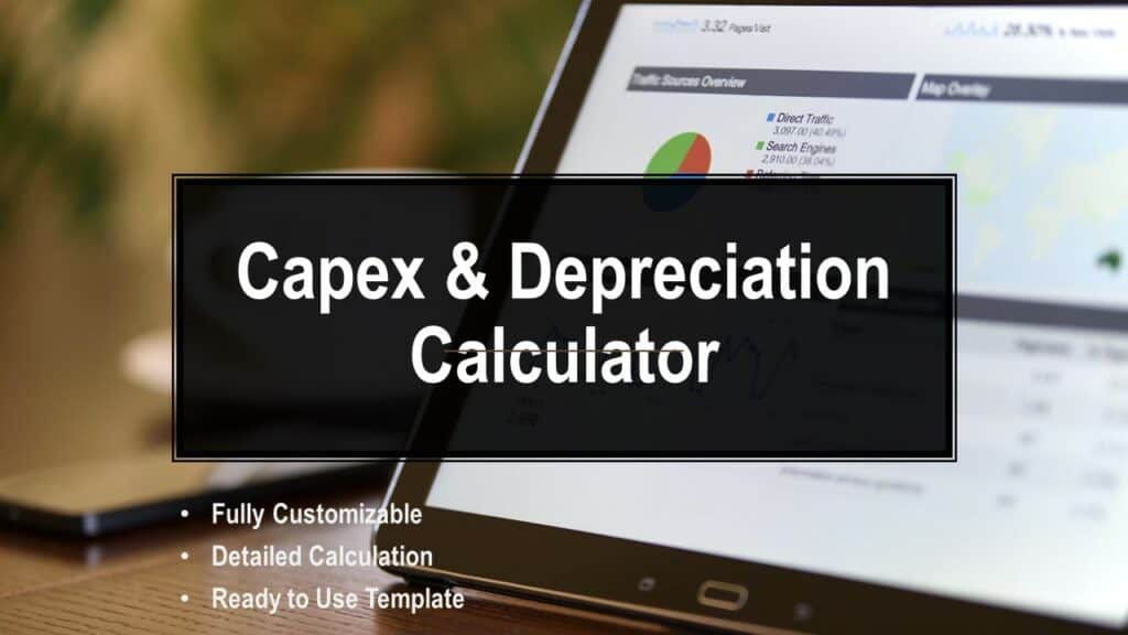 Capex depreciation schedule calculator free template