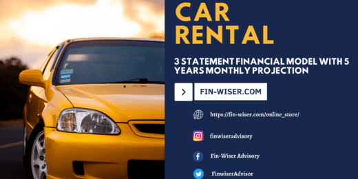 Online Car Rental – 3 Statement Financial Model with 5 years Monthly Projection