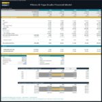 Financial model showcasing valuation metrics and cash flow projections for a studio.