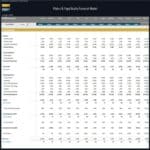 Monthly P&L summary for a Pilates and Yoga studio financial model.