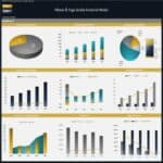 Financial dashboard displaying revenue, expenses, EBITDA, and cash flow metrics for a Pilates studio.