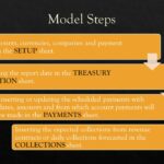 Key steps include setup, treasury position, payments, and collections sheets.