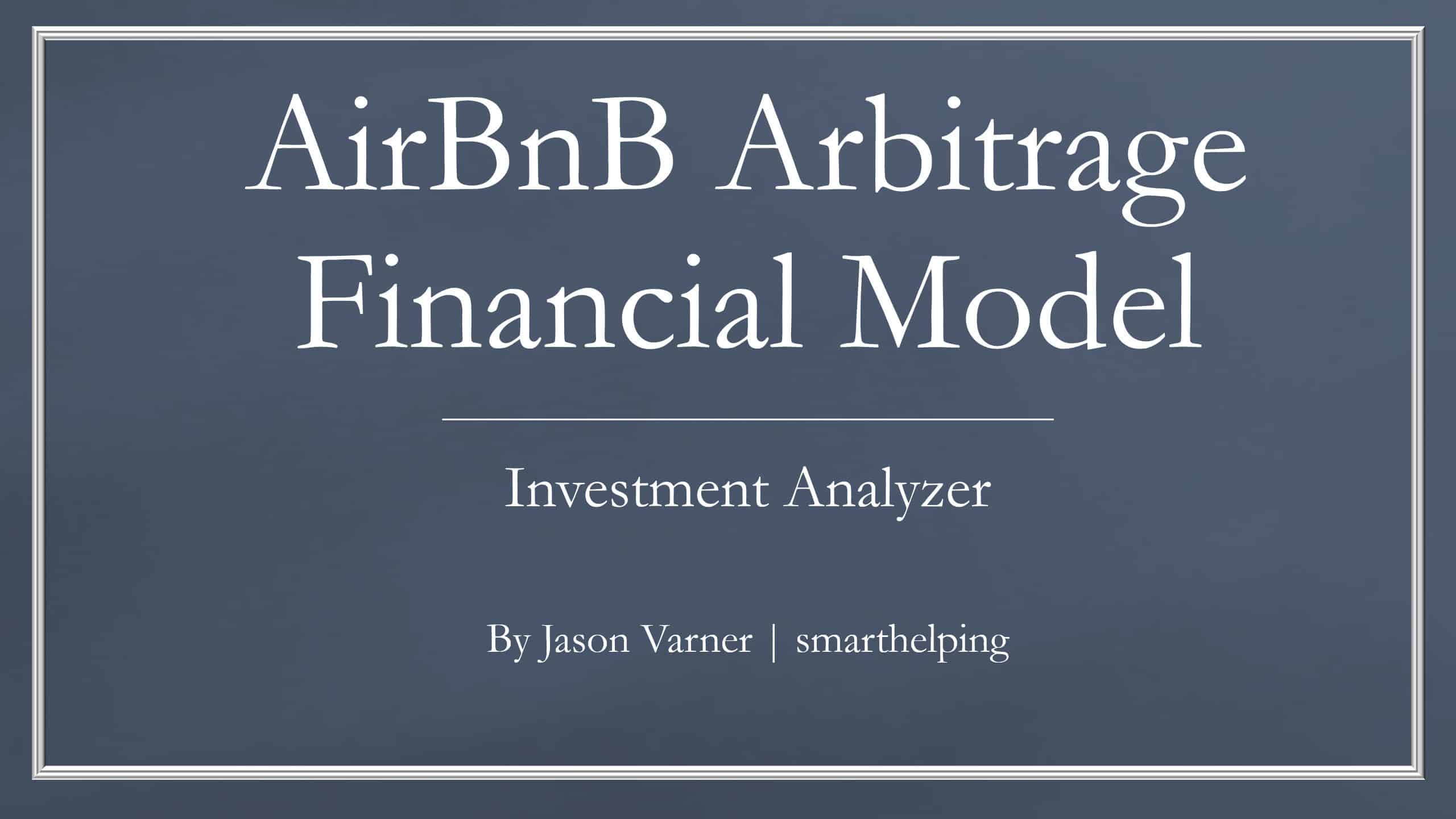 Airbnb Arbitrage Forecasting Sheet eFinancialModels