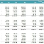 Profit & Loss Statement Forecast (2023–2034) | eFinancialModels Profit & Loss statement showing revenue, costs, and projections for 2023 to 2034.