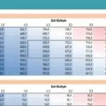 Sensitivity Analysis Table for Enterprise Value | eFinancialModels Sensitivity analysis table showing enterprise values against WACC and exit multiples.