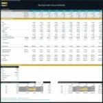 Financial valuation model showing discounted cash flow and sensitivity analysis.