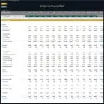 Year 1 P&L summary displaying revenue, expenses, and net income details for a gym.