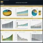 Performance dashboard showcasing revenue, expenses, and cash flow for a boutique gym.