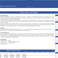 Real Estate – Self Storage Acquisition Model | eFinancialModels