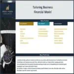 Overview of financial model contents, including setup and year 1 report sections.