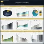 Dashboard displaying revenue, cash flow, and EBITDA metrics.