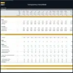 Revenue projection table showing detailed estimates and customer metrics.