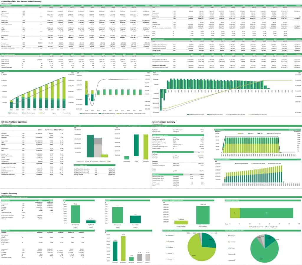 Green Hydrogen Project Financial Summary | eFinancialModels Green Hydrogen Financial Summary