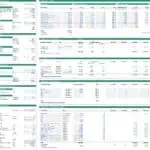 Financial model detailing CAPEX, revenues, and operational costs for a hydrogen plant.