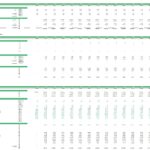 Financial model showing projected costs for hydrogen energy production by year.