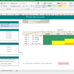 Risk assessment worksheet for evaluating project risks and intensities, featuring a risk matrix.