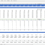 Pro forma cash flow statement outlining market rents and occupancy rates for storage units.